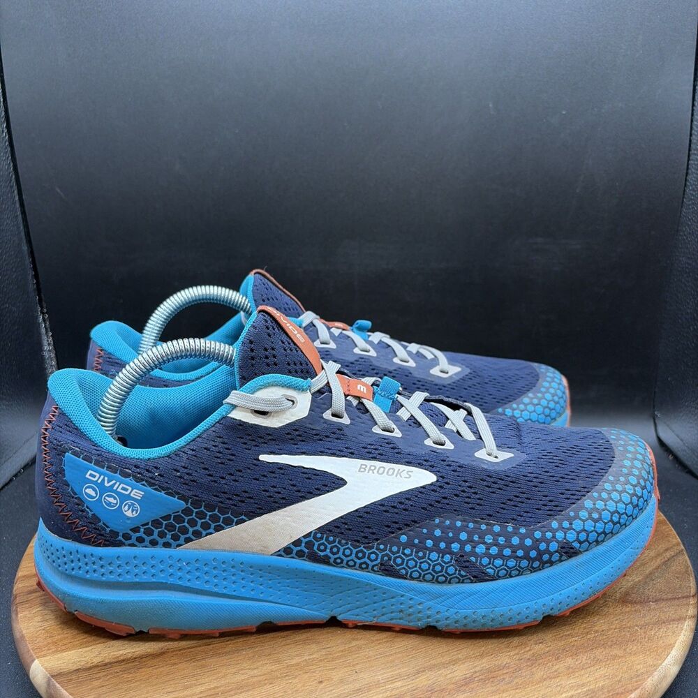 Brooks Divide 3 Mens Size 9.5 D Trail Running Shoes Blue Sneakers 1103811D490 - Picture 3 of 8